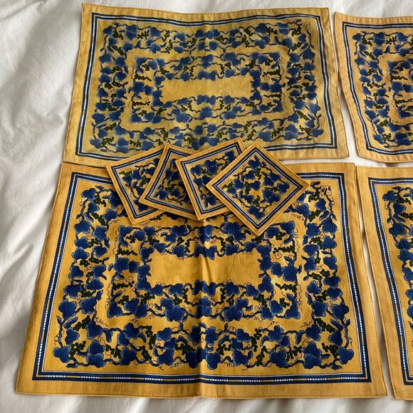 Fabric Placemats and Coaster Set NWOT - Picture 2 of 5